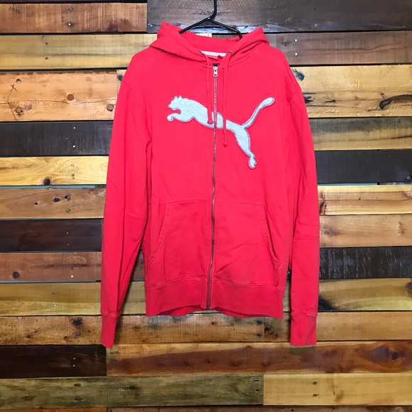 red puma hoodie womens